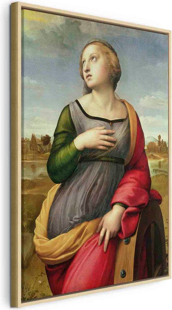 Italienischer Leinwand Leinwandbild - St. Catherine of Alexandria (Rafael Santi) 40x60 cm Reproduktionen l-E-10000-b-a