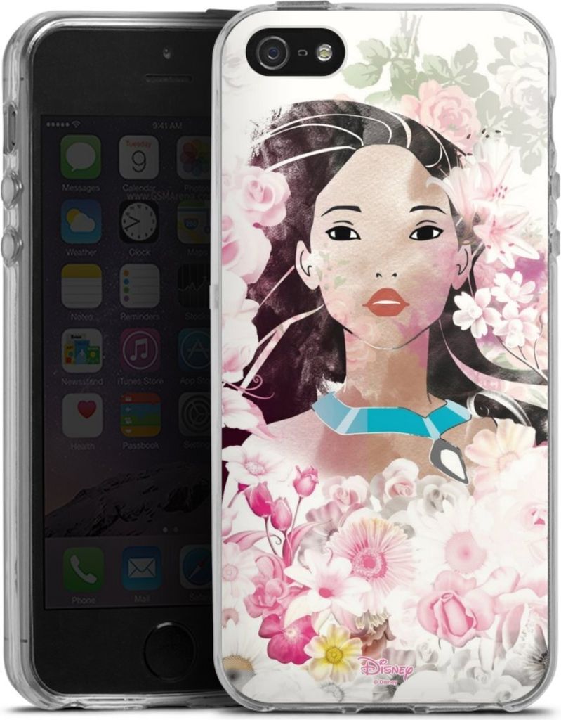 DeinDesign Handyhülle für Apple iPhone 5s Silikon Hülle Case Smartphone Schutzhülle Disney Offizielles Lizenzprodukt Pocahontas
