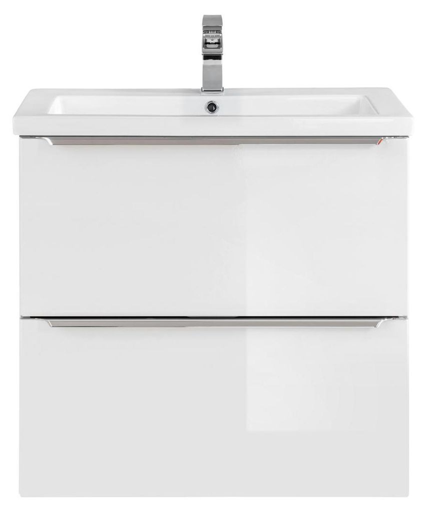 Badmöbel Set 60cm Waschbecken mit Unterschrank Waschtisch Schublade Hängeschrank