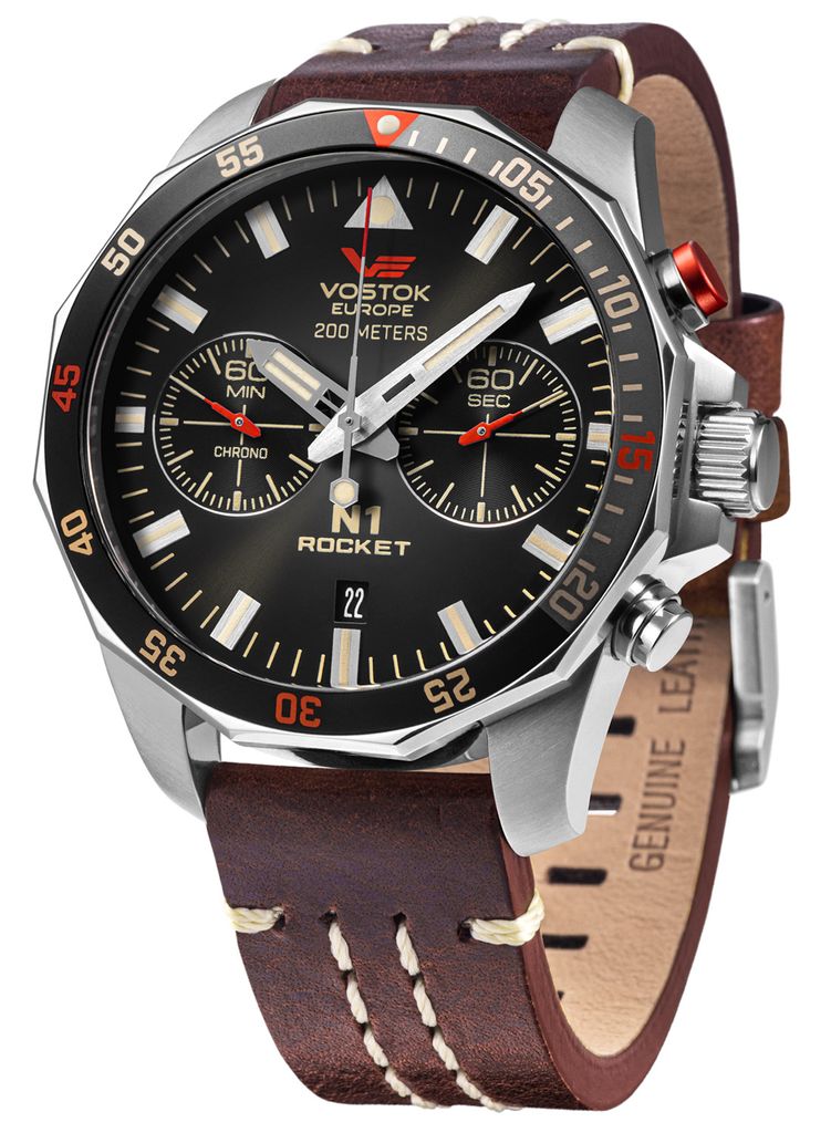 Zegarek męski VOSTOK EUROPE 6S21-225A618 brązowy sportowy Zdjęcie produktu 
