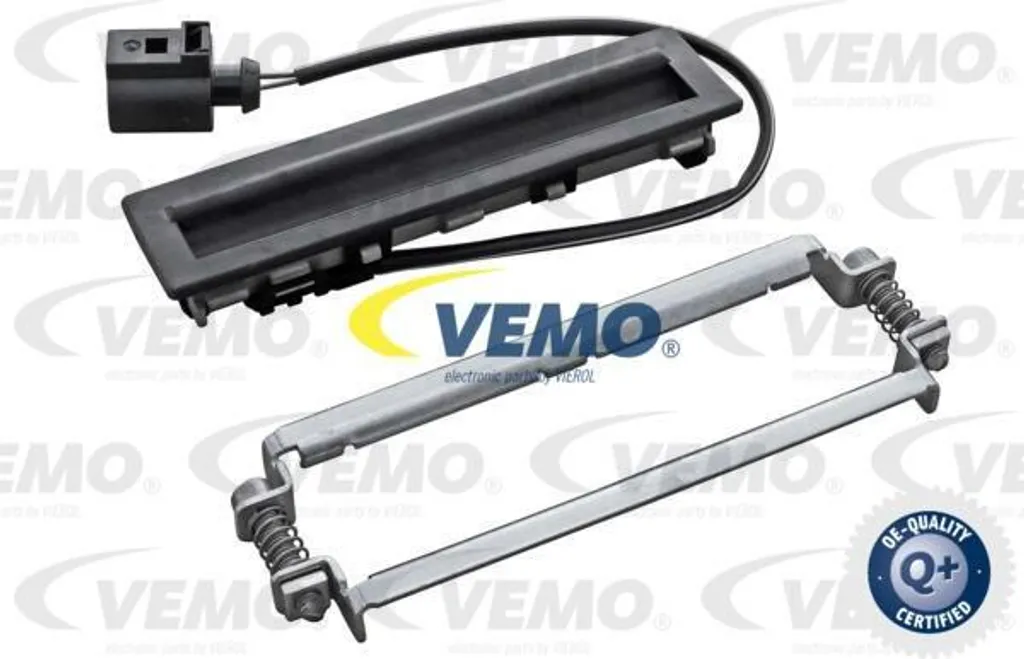 Poignée de Coffre Robuste VEMO V10-72-1252 OE 3B9827566B en Noir
