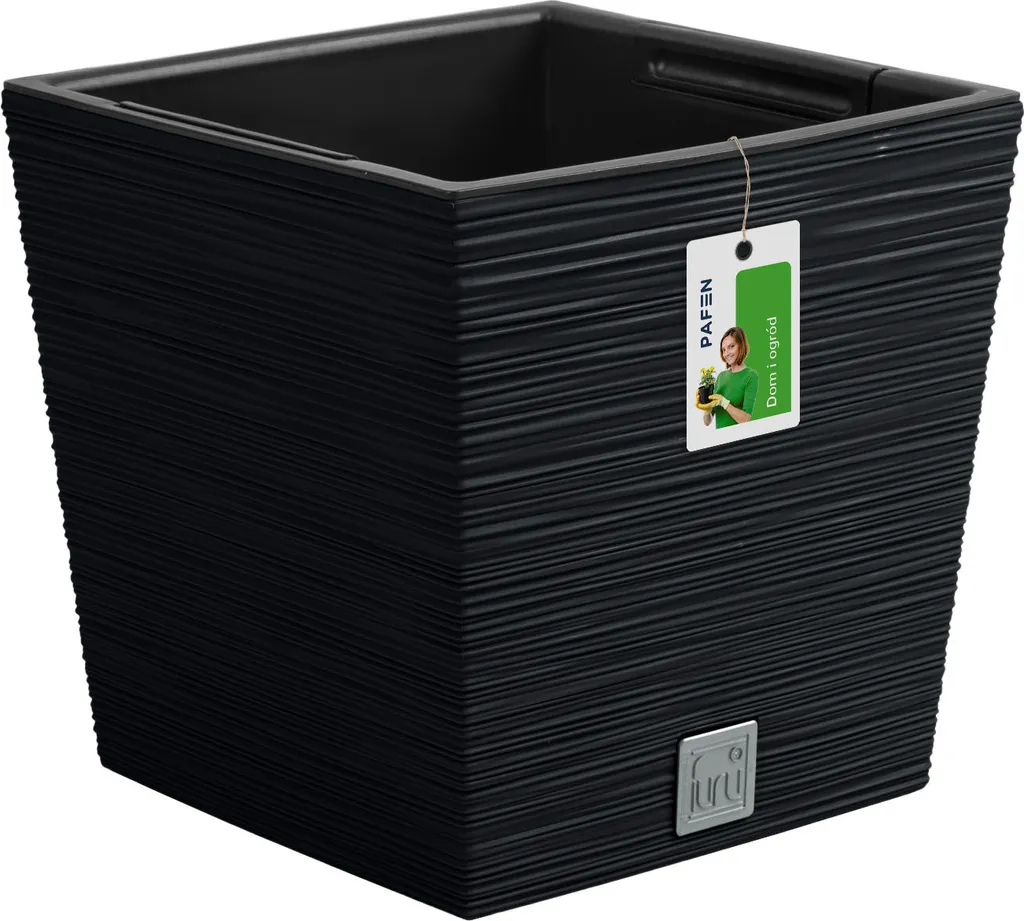 DFSH3002 Furu Square Plastic Planter Anthracite Height 80cm Length 40cm main image 0