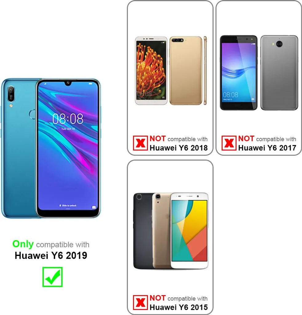 Shock Proof Silicone Case for Huawei Y6 2019 - Transparent