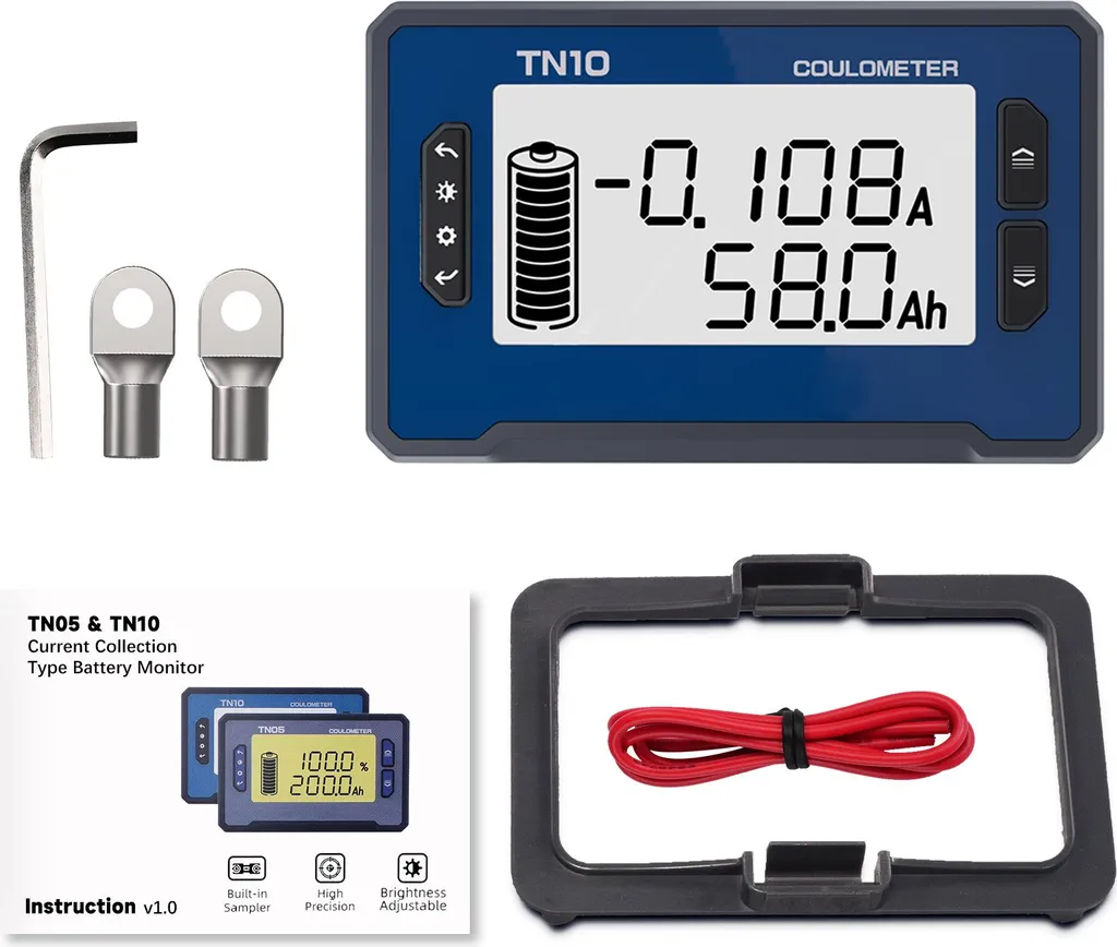 Moniteur de Batterie 80A avec Alerte Décharge et Écran LCD Précision DC