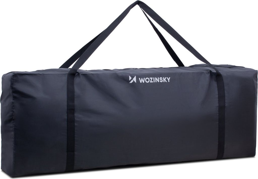 A black Wozinsky scooter cover bag with straps and the Wozinsky logo.