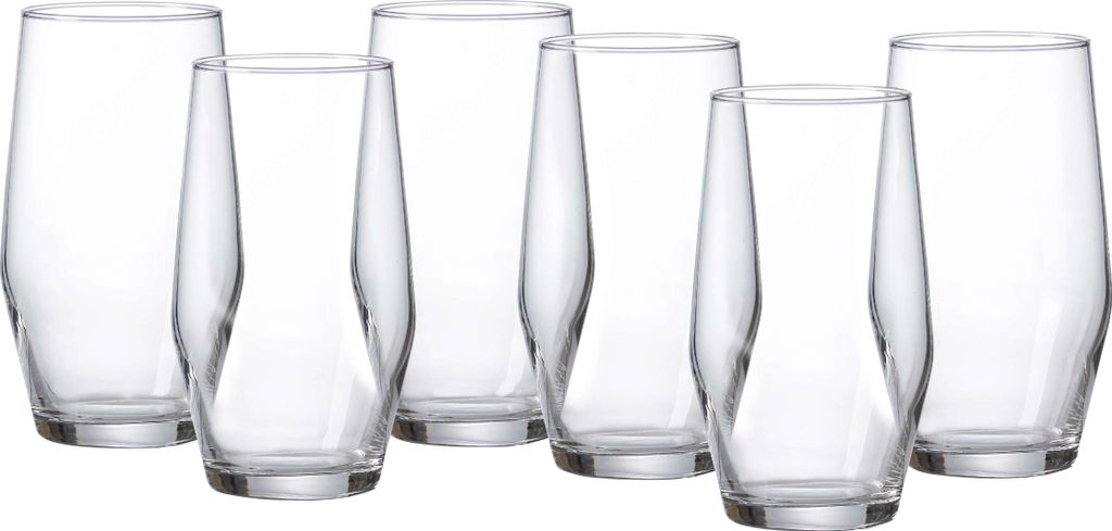 Ritzenhoff & Breker Longdrinkglas Salsa 6er Set, Becher, Glas, Klar, 370 ml, 811292
