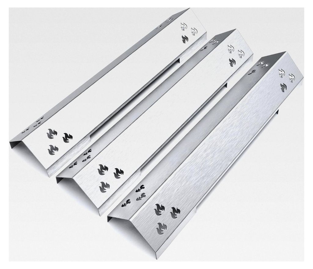 Gasgrill Edelstahl Brennerabdeckung kompatibel mit Burnhard Fred Basic/Big Fred Deluxe | Flavorizer Bars | Passgenau | Rostfrei | Brennerschutz