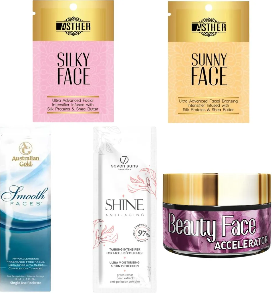Set 5 Booster Abbronzatura Viso Collagene Anti-Età | Effetto Naturale