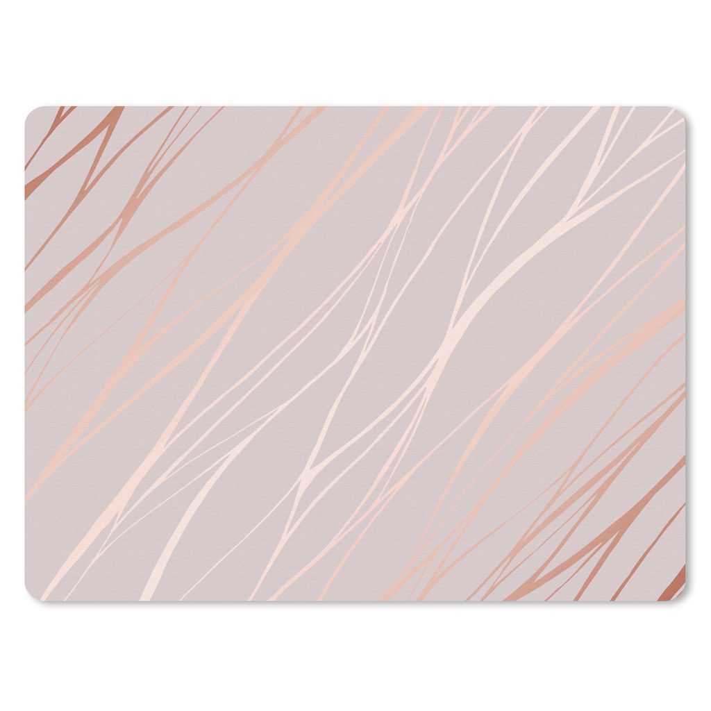 MuchoWow Mauspad Mousepad Marmor - Rosa - Roségold - Muster 40x30 cm - Mousepads - Maus Mat - Pad - Mausunterlage - Anti Rutsch - Schulsachen