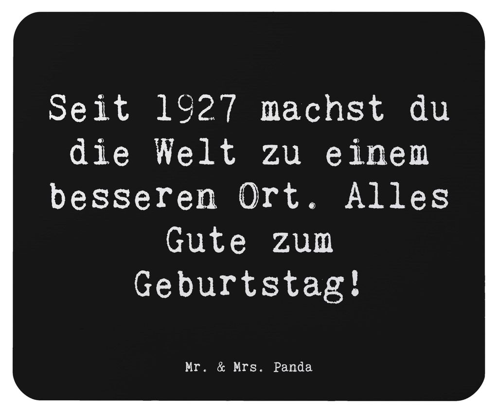 Mr. & Mrs. Panda Mouse Pad Spruch 1927 Geburtstag - Schwarz - Geschenk, pc mousepad, Glückwunsch, Einfluss, Geburtstagsgruß, mousematte, Alter, p...