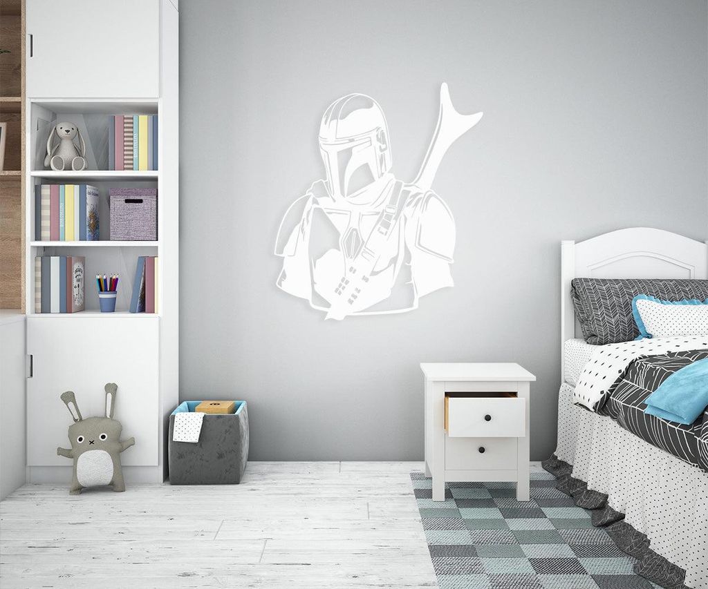 STAR WARS - Wandaufkleber Wandsticker aus Vinyl 55x65 cm Weiß