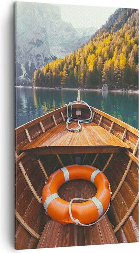 Bild auf Leinwand - Leinwandbild - Einteilig - £ódŸ Berge Kajak - 45x80cm - Wand Bild - Wanddeko - Wandbilder - Leinwanddruck - Bilder - Wanddek...