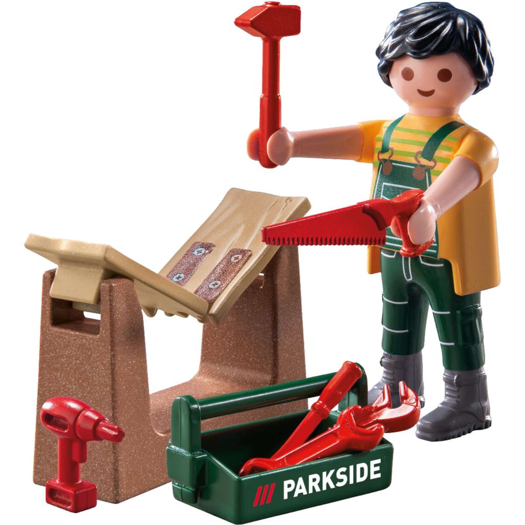 PLAYMOBIL 71902 Kaufland Handwerker Figur mit Parkside Produktbild 