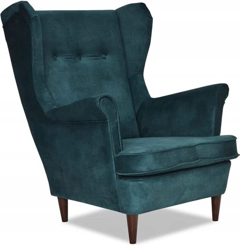 Family Meble Ohrensessel Ari II Relaxsessel aus Webstoff Skandinavisch Loungesessel Fernsehsessel Für Wohnzimmer Esszimmer Schlafzimmer (AURA 11)