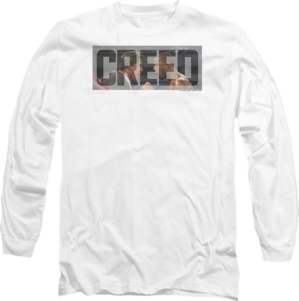 Creed - "Pep Talk" T-Shirt für Herren/Damen Uni, Langärmlig TV28203 (XL) (Weiß)