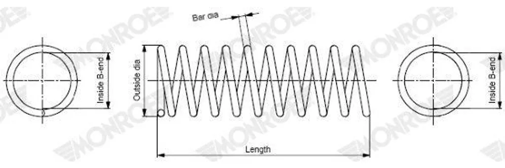 Ressort Monroe SP4113 Qualité OE 31300137 pour Volvo XC70 Résistant