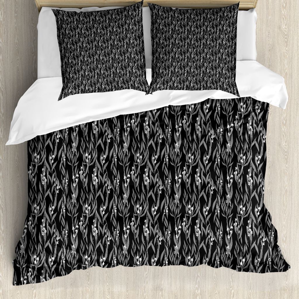 ABAKUHAUS Dusty Blau Bettbezug Set für Einzelbetten, Monotone Gartenkunstwerk, Milbensicher Allergiker geeignet mit Kissenbezug, 200 cm x 200 cm -...