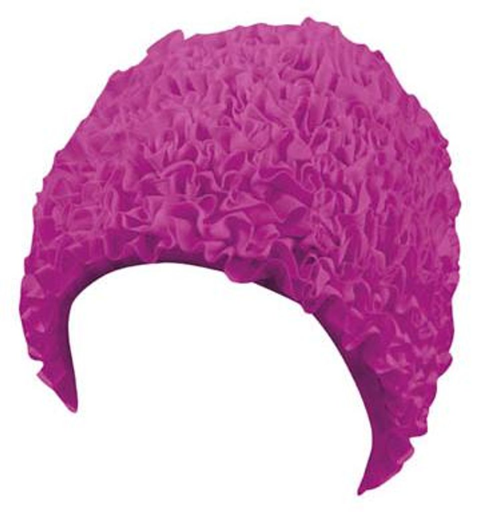Beco Damen-Badekappe mit Fransen | Stoff | Rosa