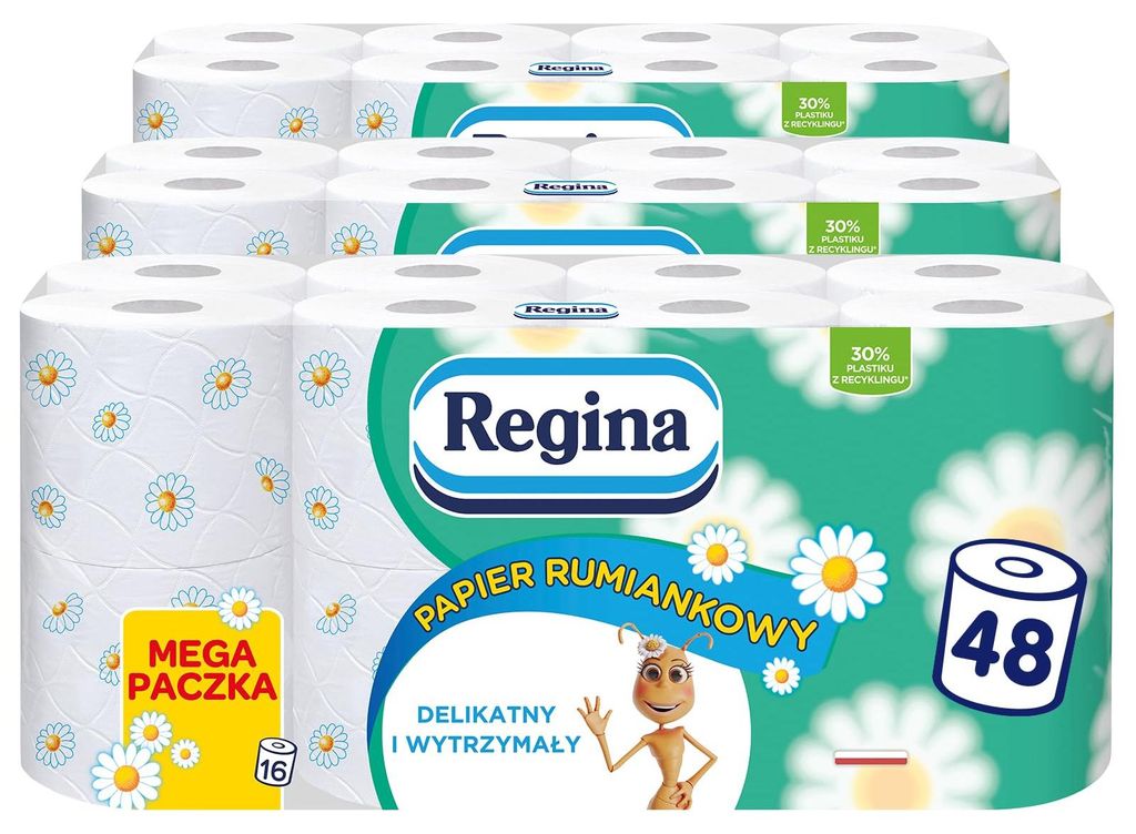 Regina Kamille toiletpapier, 48 rollen Productafbeelding 