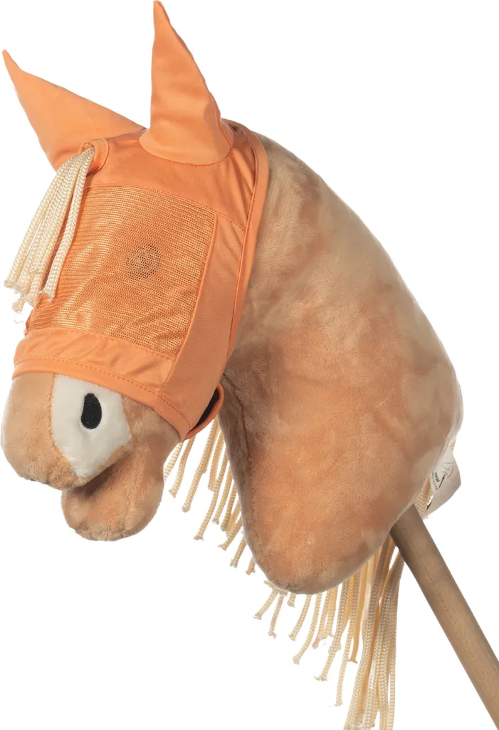 Équipement Hobby Horse : Masque Anti-Mouches HKM Orange Contre la Poussière