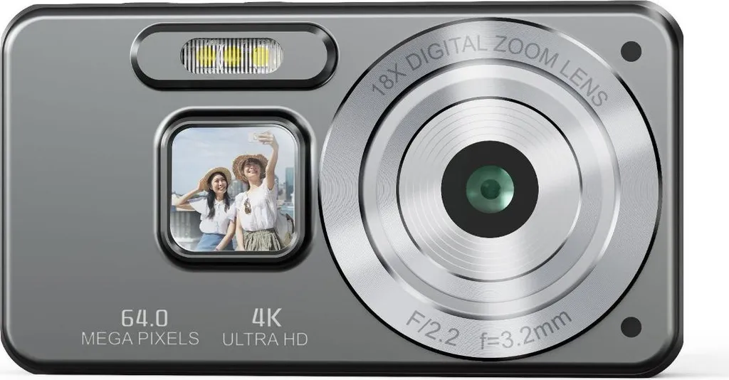 Offerta INF Fotocamera Digitale HD 2.8" Nero + 32GB TF Card - Kit Vlogging