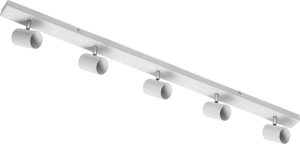 GTV - Deckenleuchte VENETO | moderne Beleuchtung für Büros, Wohnungen und Räume | Deckenlampen Deckenleuchten | 5 x GU10 | Rund | Weiss