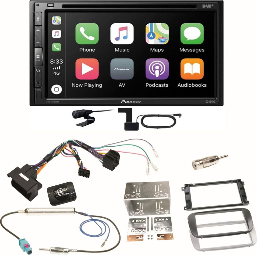 Pioneer AVH-Z5200DAB Android Auto Einbauset für Ford Focus Mondeo S-Max Galaxy