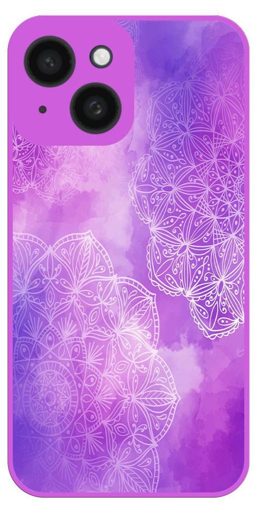 Smartphonica Phone Case Geeignet für iPhone 13 mit lila Mandala Druck - TPU Fall lila Mandala Design - lila