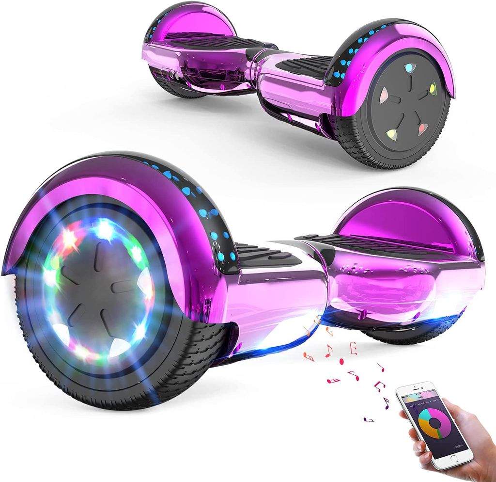 Hoverboard Galaxie Lila Elektro Scooter Bluetooth LED ElektroRoller Für Kinder 