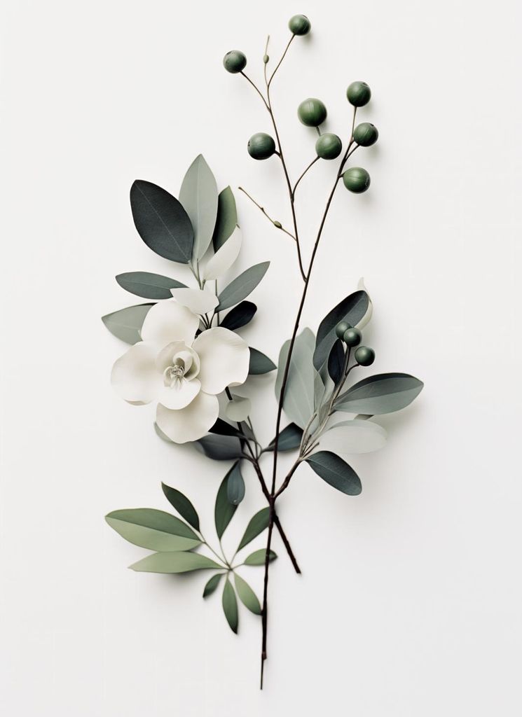 Plakat 40x55cm Papier Blume
