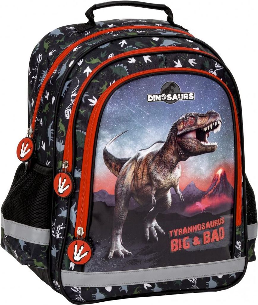Derform Dinosaurier-Schulrucksack mit zwei Fächern Produktbild 