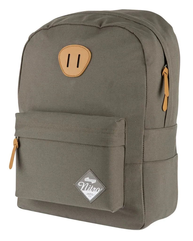 NITRO zaino per il tempo libero zaino con scomparto per laptop Urban Collection Urban Classic Backpack 20L Waxed Lizard verde