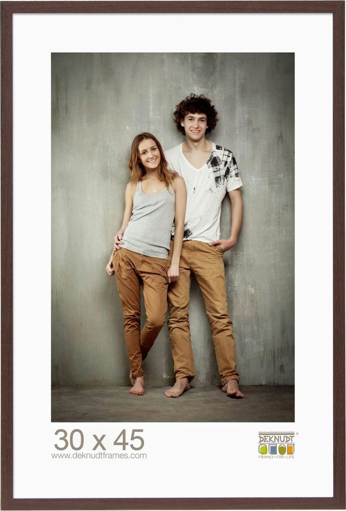 Cornice in legno MDF Deknudt S44C 30x45 cm marrone scuro Immagine del prodotto 