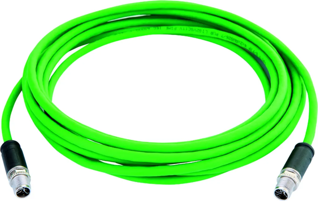 Câble M12 Cat.6A 10Gbit/s Blindage S/FTP Gaine PUR Haute Résistance 5m