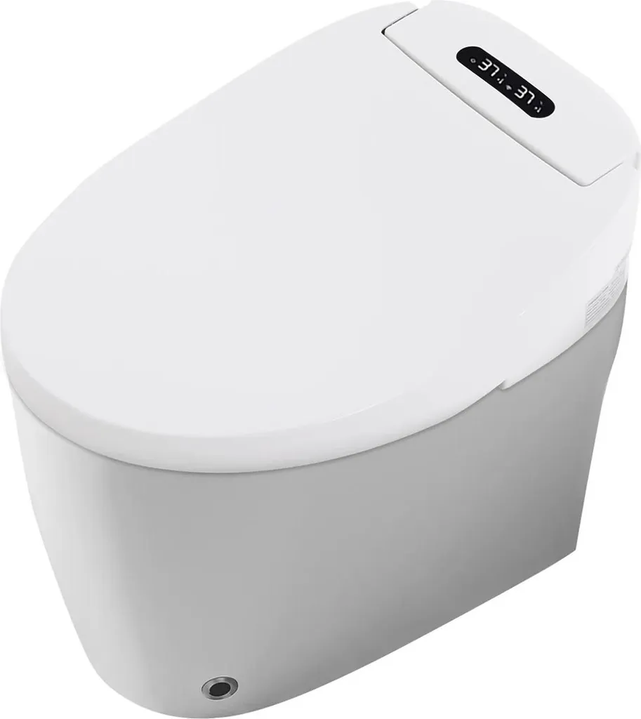Siège de WC Bidet Électrique Allongé - Chauffant avec Télécommande Blanc - 2