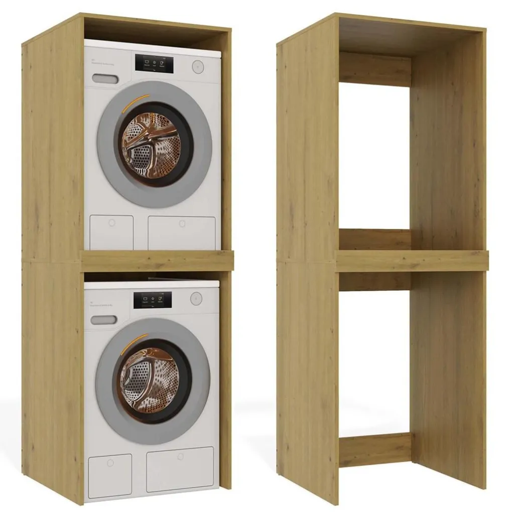 Aménagement buanderie : Armoire POLA TWIN Oak Artisan pour Lave-linge