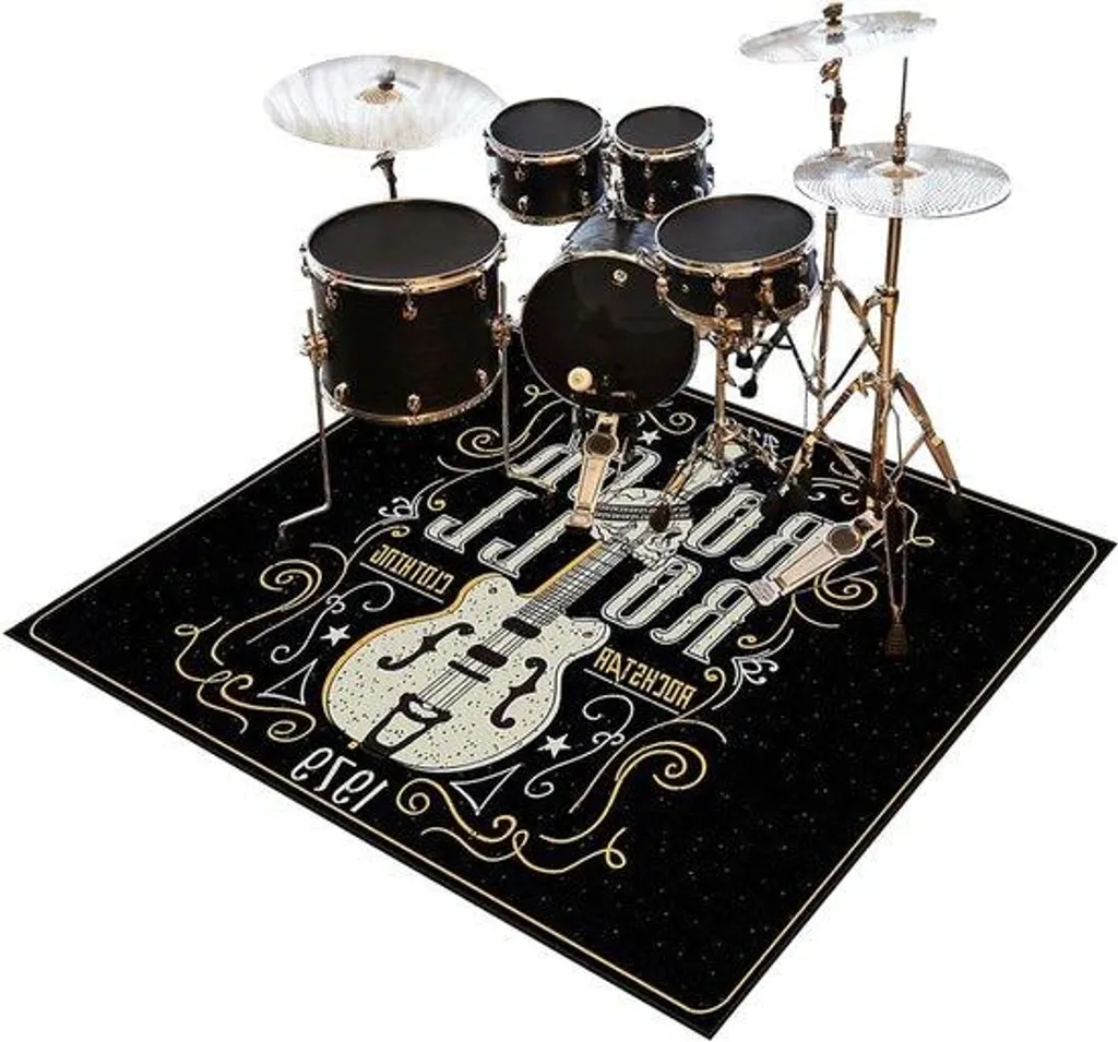 Tapis de batterie anti-vibration 180x150 cm - Stop glisse et bruits