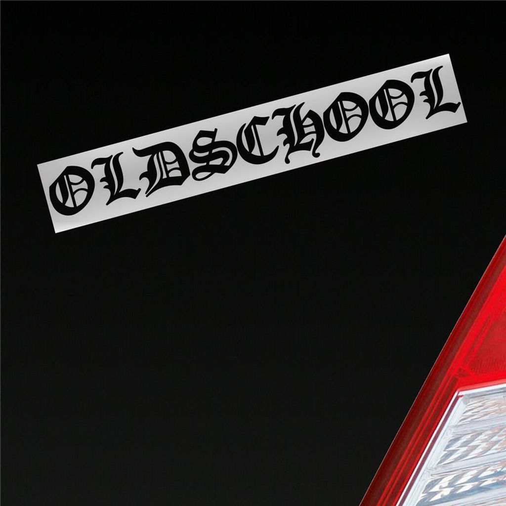 Auto Aufkleber Oldschool Graffiti Tuning 19x3 cm Silber Sticker Heckscheibenaufkleber