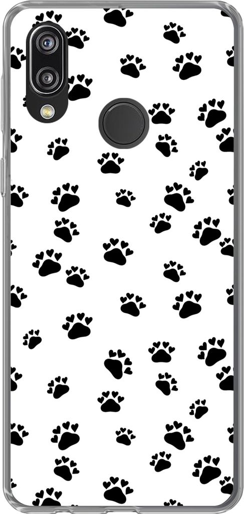 MuchoWow Handyhülle Schutzhülle Hülle für Telefoonhoesje Huawei P20 Lite (2020) Muster - Katze - Pfoten - Jungen - Mädchen - Kinder - Kind S...
