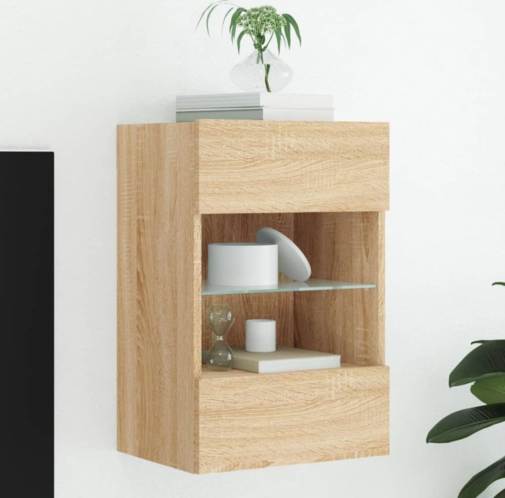 Maison Exclusive - TV-Wandschrank mit LED-Leuchten Sonoma-Eiche 40x30x60,5 cm