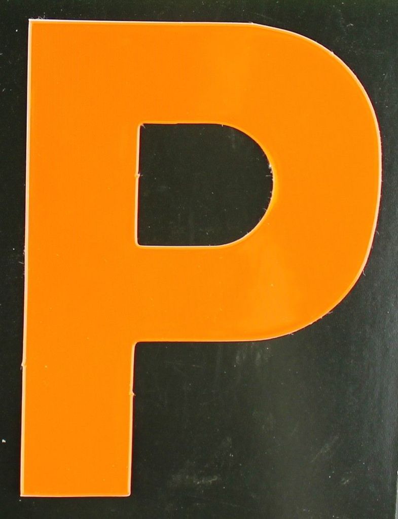 Conacord Reflektierender Klebebuchstabe P orange 80 mm