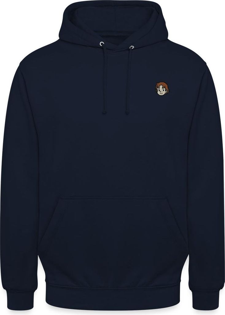 Spreadshirt Heidi Portrait Stick Uni Hoodie, XXL, Navy