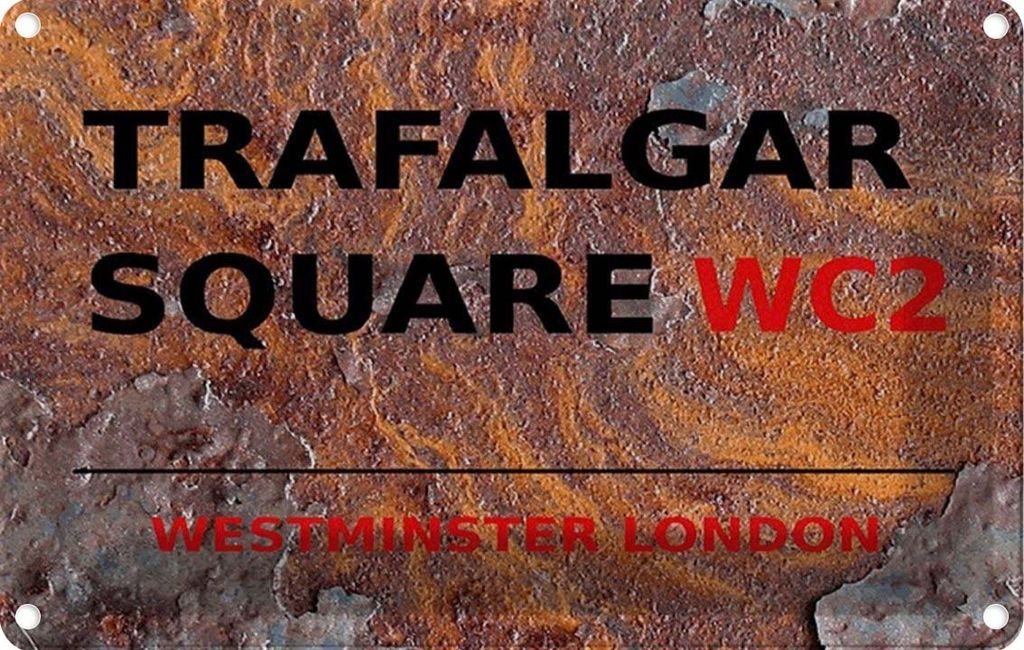 vianmo Blechschild 20x30 cm Westminster Trafalgar Square WC2 Abenteuer Reisen England Urlaub