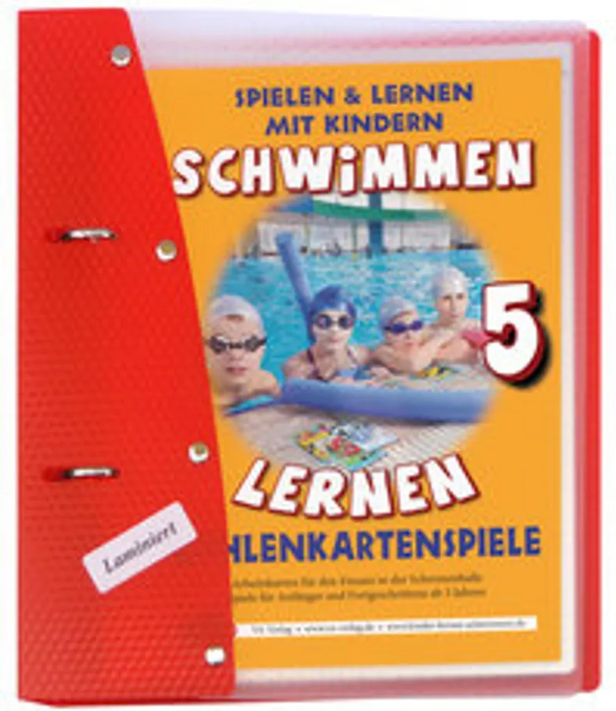 Support de cours de natation enfant : Jeux de cartes chiffrées série 05
