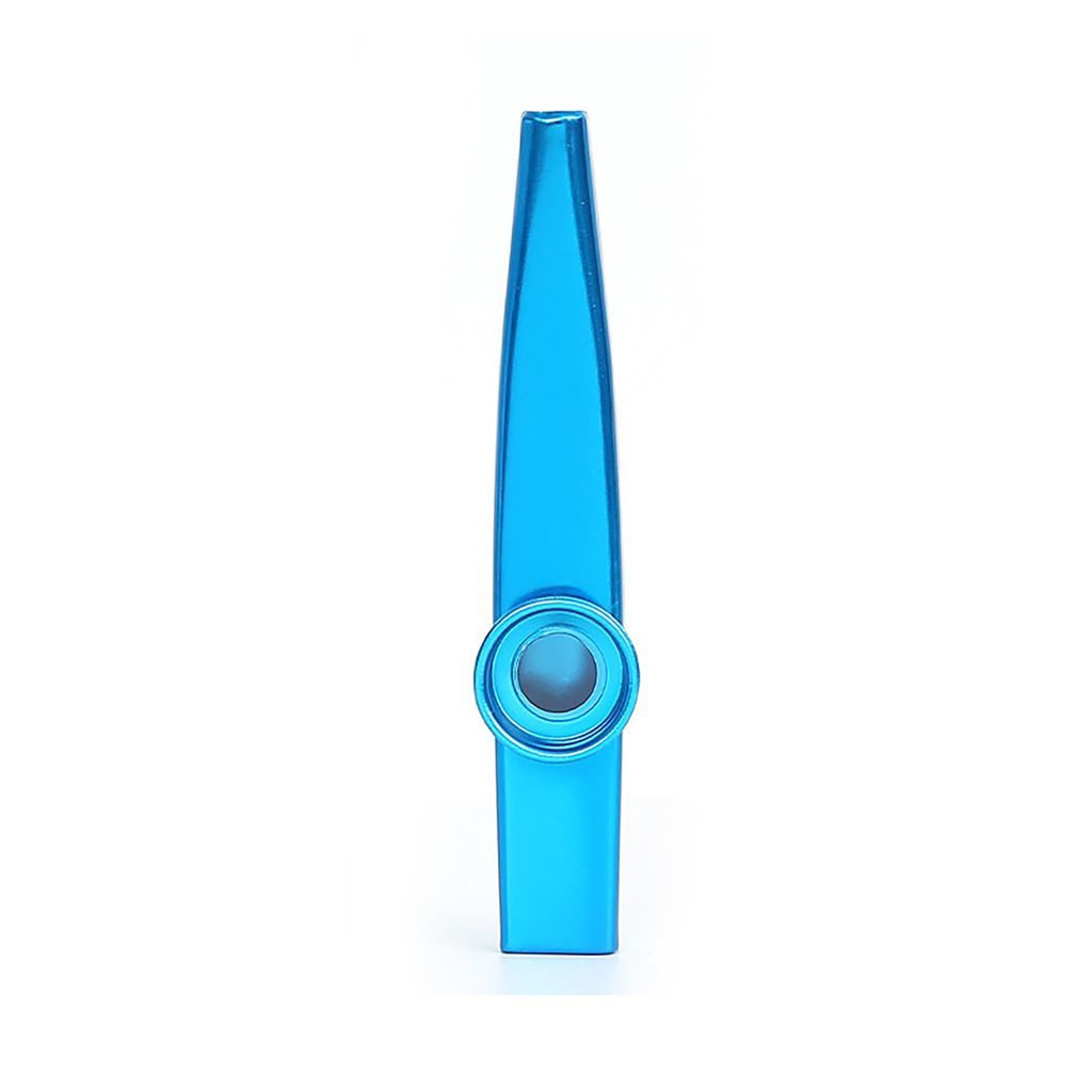 Klassisches Aluminium-Kazoo, einfach zu spielendes Gitarrenbegleitungs-Kazoo-Musikwerkzeug-Blau