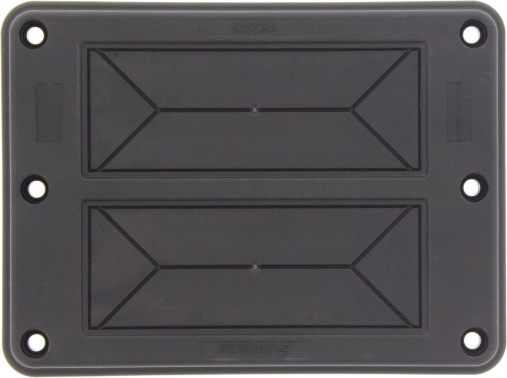 CONTA-CLIP Kabeldurchführung Flanschplatte KDS-FP 2-fach für klein, groß und doppelte Dichtelemente, Inlays 1-, 2-, 4-