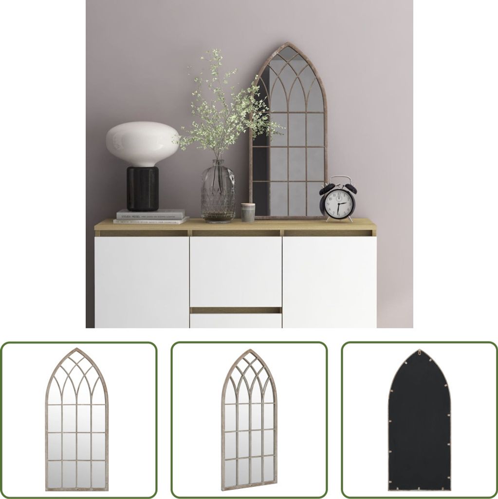 The Living Store Spiegel Sandfarben 70x30 cm Eisen für den Innenbereich