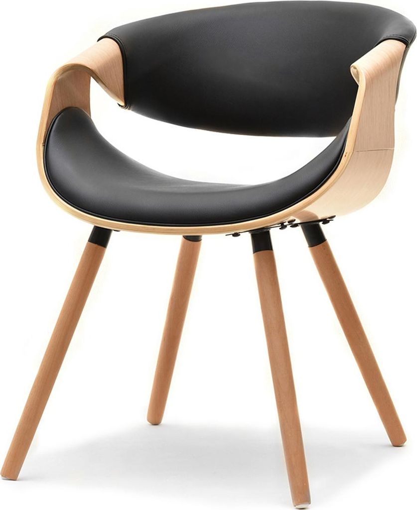 Designová jídelní židle SAROLTA - dub / černá Obrázek produktu 
