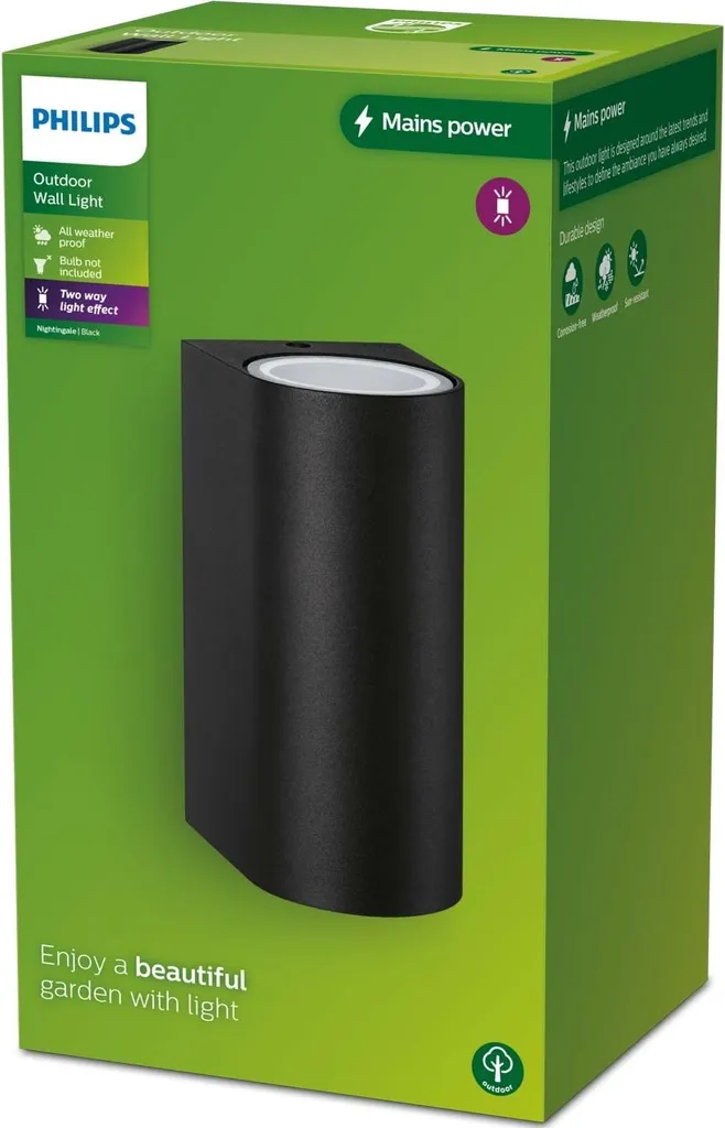Applique Esterno Nightingale 2Xmax 35W Philips - Design e Funzione