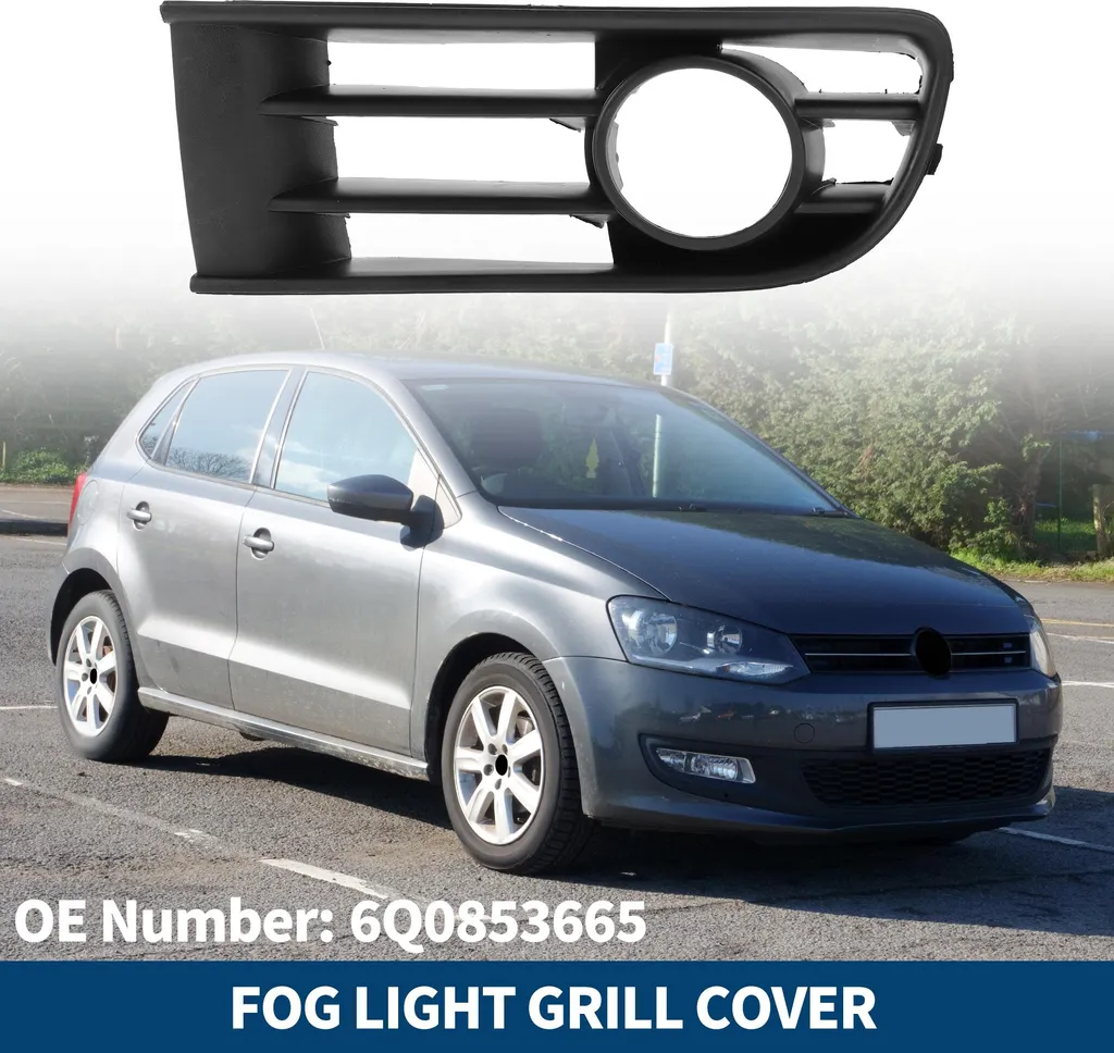Grille antibrouillard ABS Noir Gauche - VW Polo 2002-2005 6Q0853665